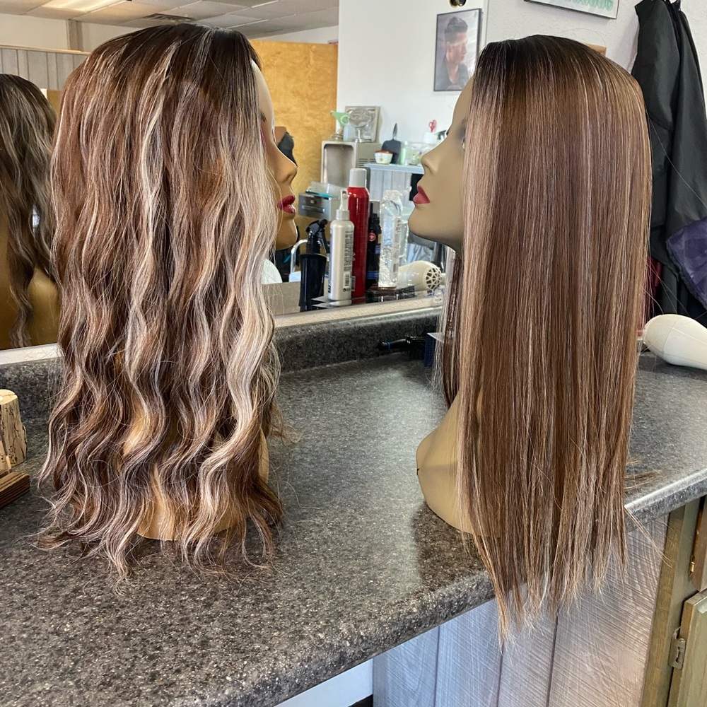 Elegant Brown and Blonde Hair Wig